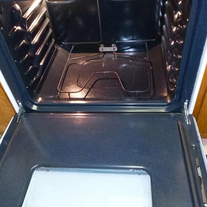 Oven interior after deep cleaning