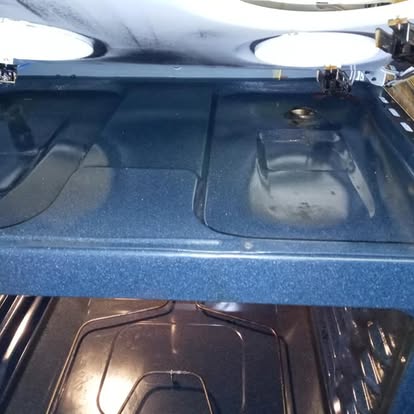 Oven interior after deep cleaning