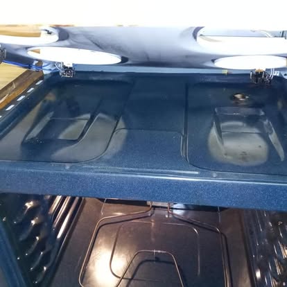 Oven interior after deep cleaning